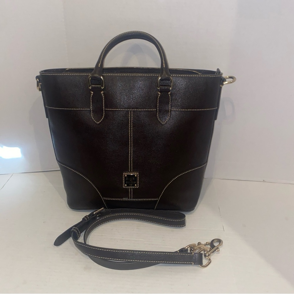 Dooney & Bourke Dark Brown Leather Tote